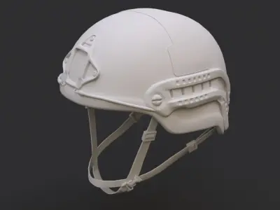 Ops Core Sentry mid cut military helmet black 3D model