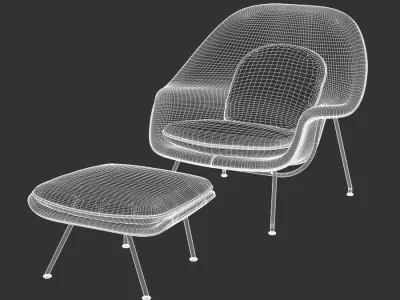 Replica Eero Sanguine Armchair Model, White 