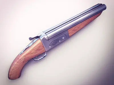 Sawed-off Shorgun Hi-Res 3D model