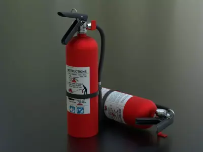 Fire Extinguisher Low-poly 3D model 26