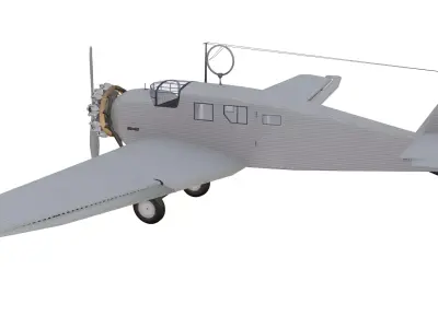 Junkers W 34 Low-poly 3D model purchase