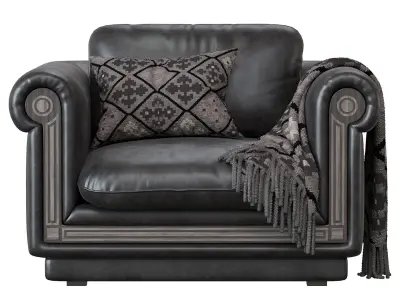 Armchair en arabe 3D model