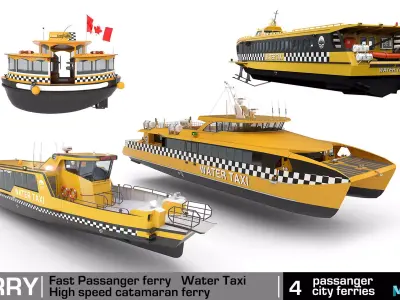 Passanger Ferry 3D Model Pack