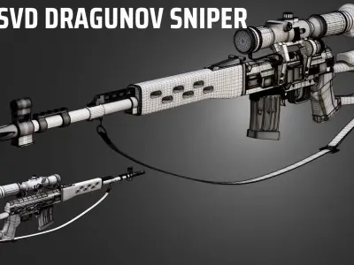 SVD Dragunov sniper 3D model