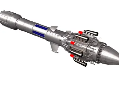 SciFi Missile 3D model