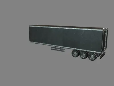 trailer cargo Low-poly 3D model