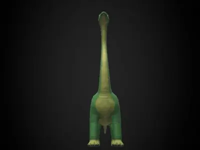 Cartoon Diplodocus Dinosaur Low-poly 3D model