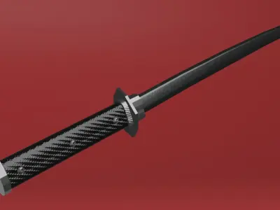 Tactical Katana  Low-poly 3D model
