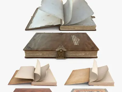 Book Collection Rigged And Animated 3D model