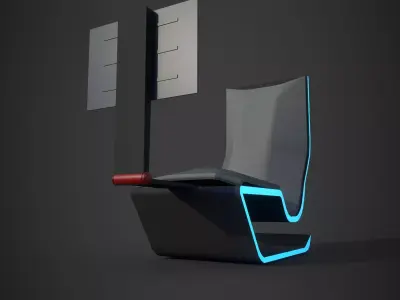 Sci-Fi Chair 02 Low-poly 3D model