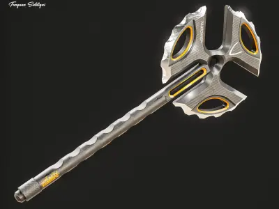 Ultimate Axe Weapon PBR Low-poly 3D model