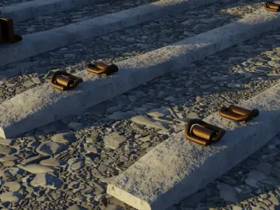 REALISTIC INDIAN RAILWAY TRACKS  Free 3D model