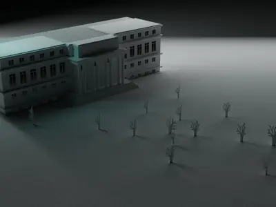 White Royal Mint Mansion  Free 3D model