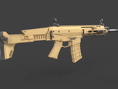 Remington ACR gun Low-poly 3D model