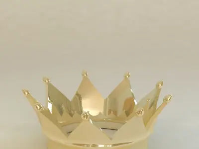 crown low poly style Low-poly 3D model