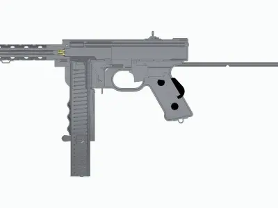 MAT-49 gun 3D model