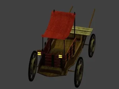 CART 002 Low-poly 3D model