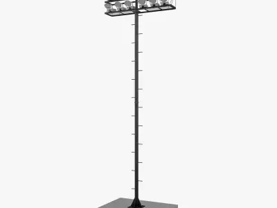 Stadium Lights 4 3D model