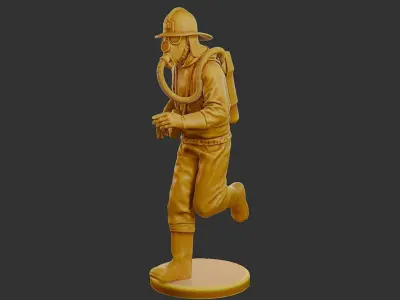 Czechoslovakian firefighter 90s 003 3D print model