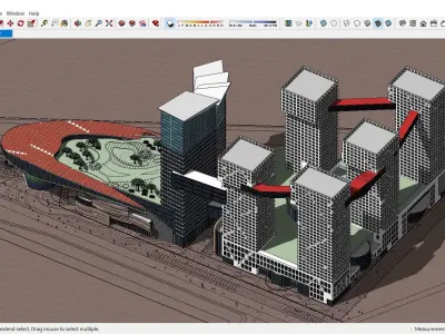 Sketchup Commercial Complex L8 3D model