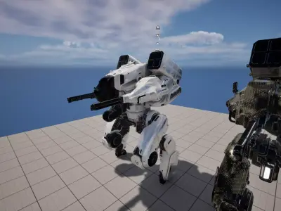 Mech 3D Model Low-poly 3D model