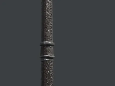 Engraved Fantasy Sword and Scabbard A Low-poly 3D model