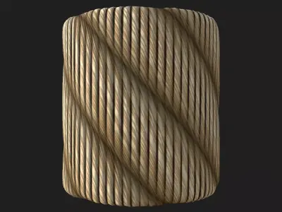 Seamless PBR  rope material Texture