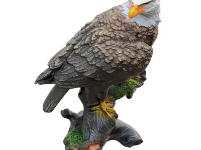Garden Eagle Figurine 3D model