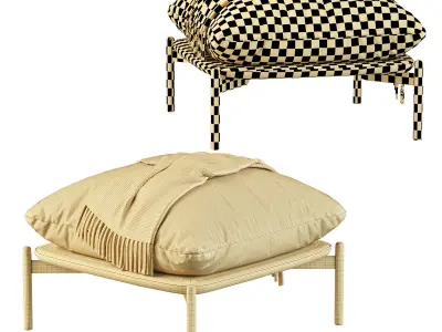 Cloud Pouf and Tradition 3D model