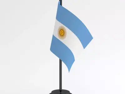 Table Flag Argentina 3D model