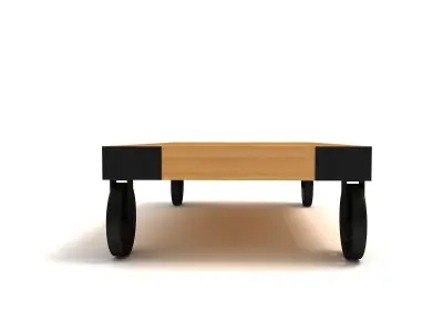 Industrial Cart Coffee Table 3D model purchase