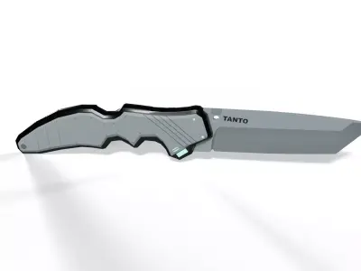 Futuristic Sci-Fi Knife - Tanto Style Low-poly 3D model