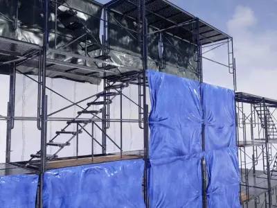 Modular Scaffolding Set Low-poly 3D model purchase