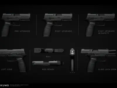 P320 Game Ready Low-poly 3D model