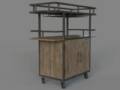 Belinger Bar Cart 3D model