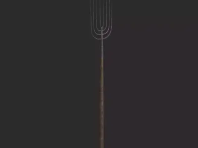 Spading Fork  Low-poly 3D model