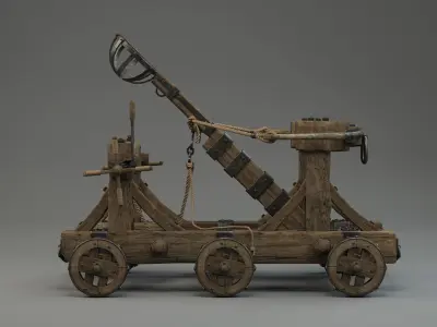 Medieval Catapult 3D model by detra40