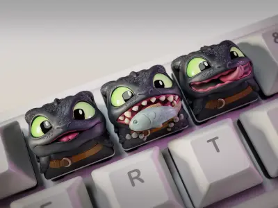 Toothless - How to Train your Dragon - Keycaps 3D print model