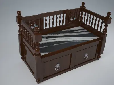 ANTIQUE TRUNK 2 SEATER 3D model