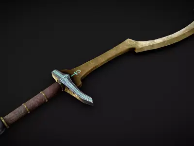 Khopesh sword Low-poly 3D model purchase