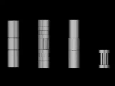 Cylinder pack 2 - N13 Low Poly Free low-poly 3D model
