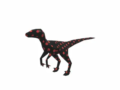 Dinosaur Cartoon - 02 Low-poly 3D model