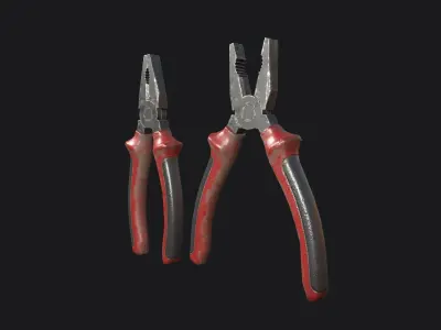Pliers Low-poly 3D model