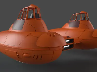 Twin Pod Cloudcar 3D model
