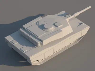 m1 abrams tank usa Low-poly 3D model