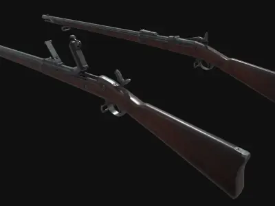 Springfield Trapdoor 1884 Low-poly 3D model
