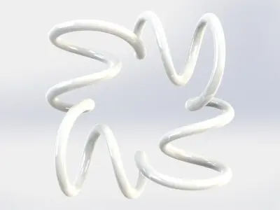 Spring spiral ring Free 3D model