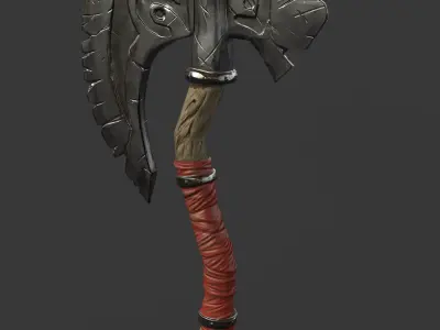 stylize axe  Low-poly 3D model