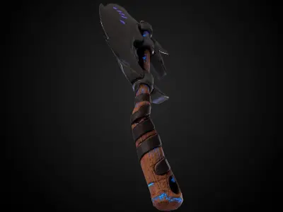 stylized axe  Low-poly 3D model get