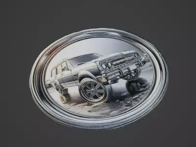 Car Pendant Medallion 3D print model 84